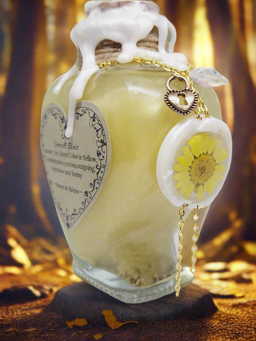 Gemini Zodiac Heart Shape A Color Changing Potion Bottle Prop