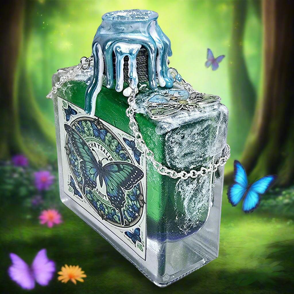 Butterfly Chrysalis Shift Rectangular Bottle A Color Changing Potion Bottle Prop