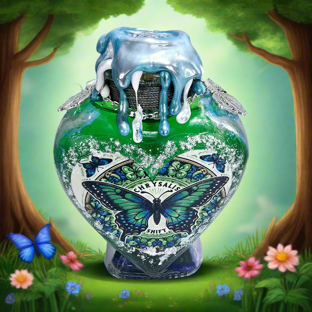 Butterfly Chrysalis Shift Heart Shaped A Color Changing Potion Bottle Prop