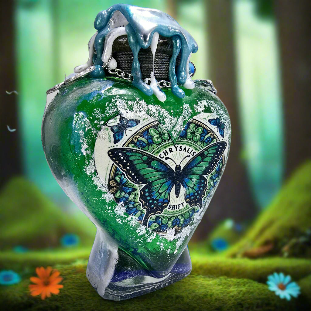 Butterfly Chrysalis Shift Heart Shaped A Color Changing Potion Bottle Prop