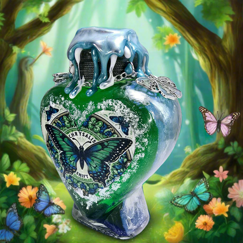 Butterfly Chrysalis Shift Heart Shaped A Color Changing Potion Bottle Prop