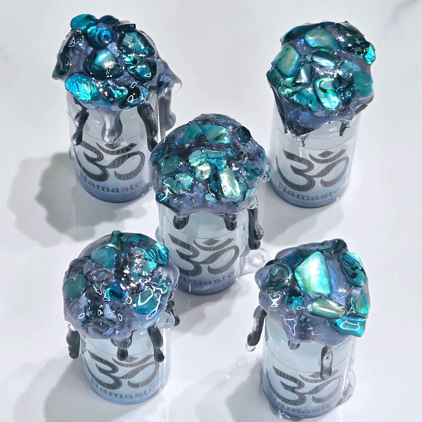 Namaste White to Blue A Color Changing Potion Bottle Prop Fidget