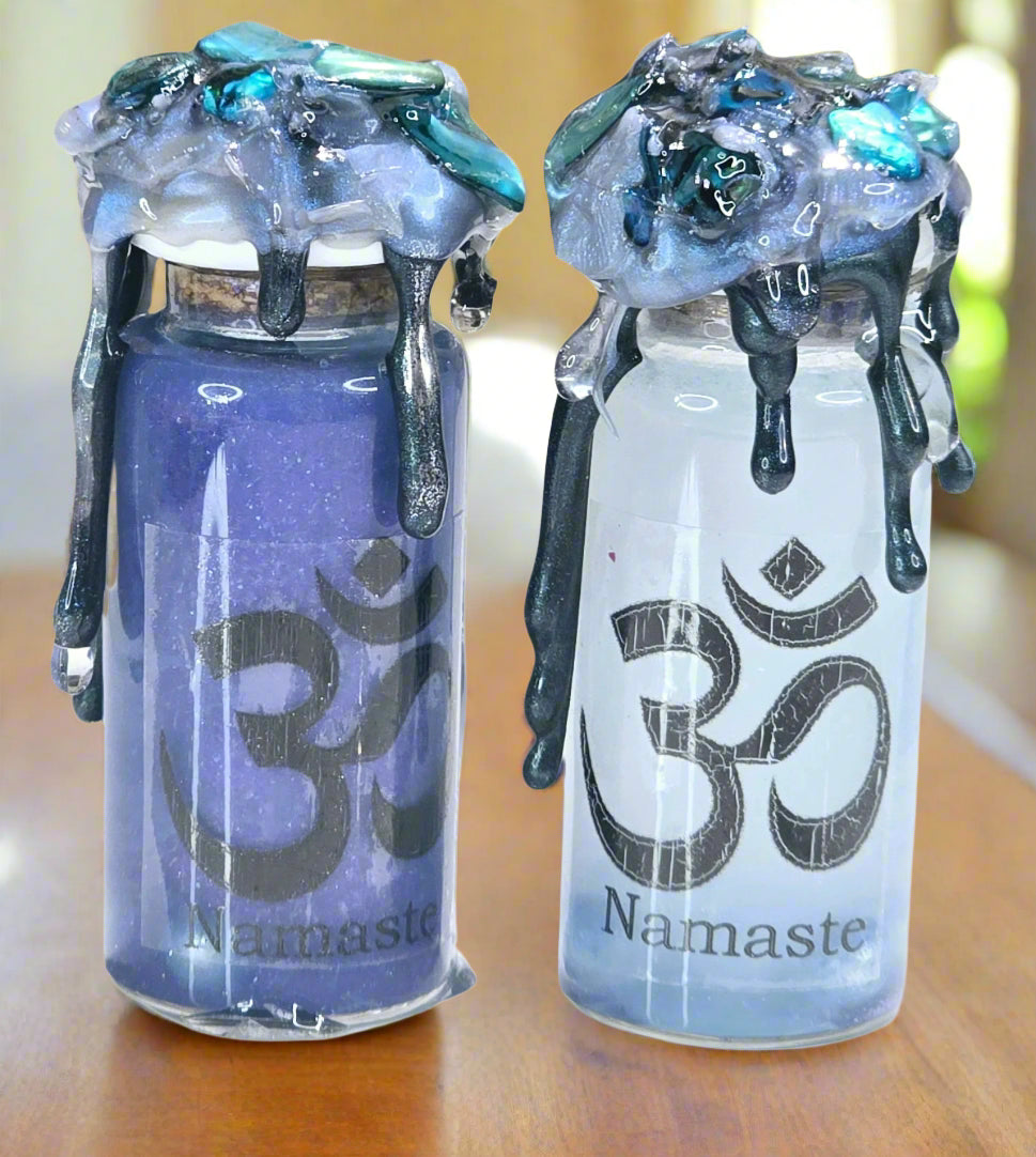 Namaste White to Blue A Color Changing Potion Bottle Prop Fidget