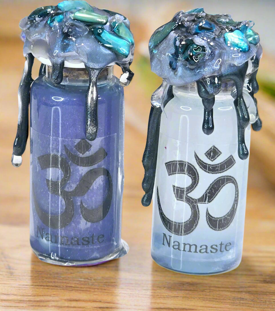 Namaste White to Blue A Color Changing Potion Bottle Prop Fidget
