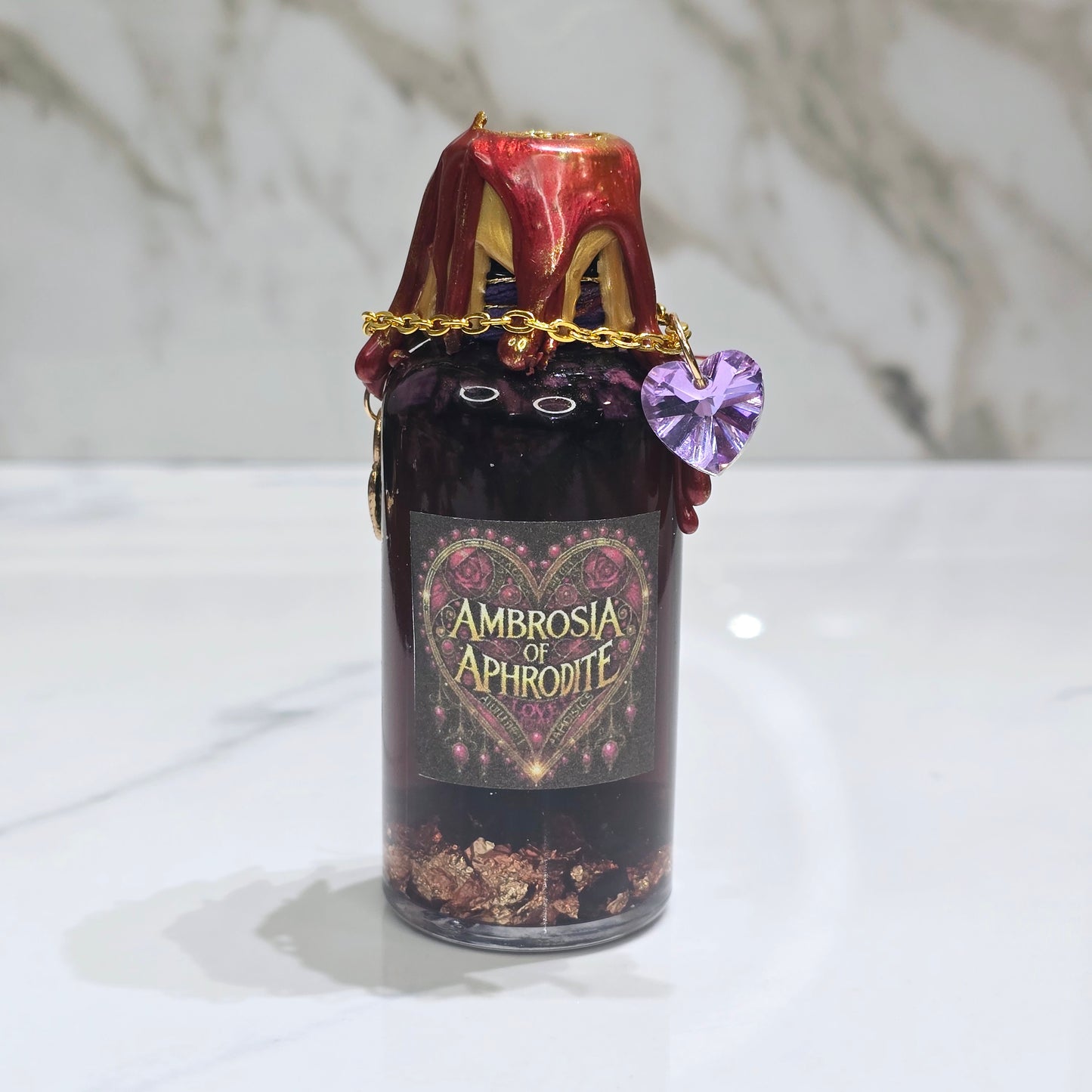 Ambrosia of Aphrodite Straight Round A Color Changing Potion Bottle Prop
