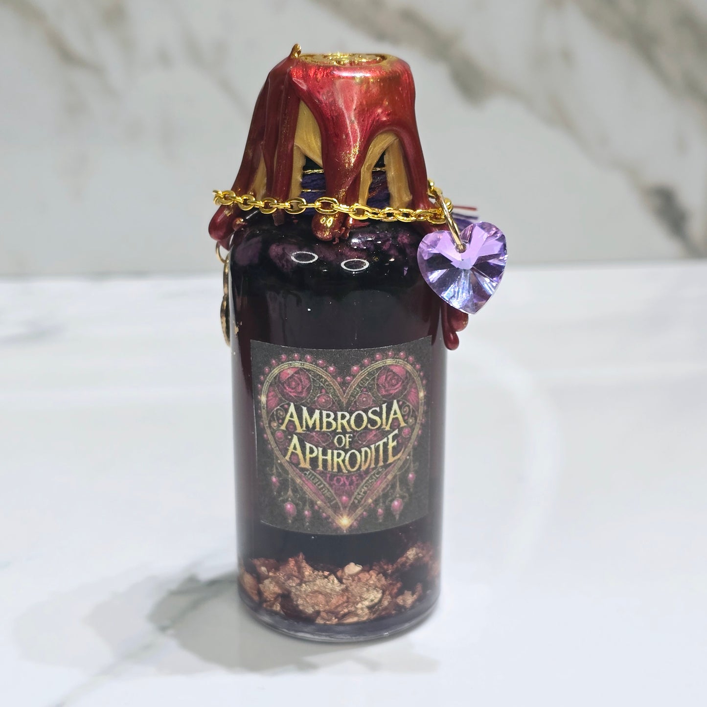 Ambrosia of Aphrodite Straight Round A Color Changing Potion Bottle Prop