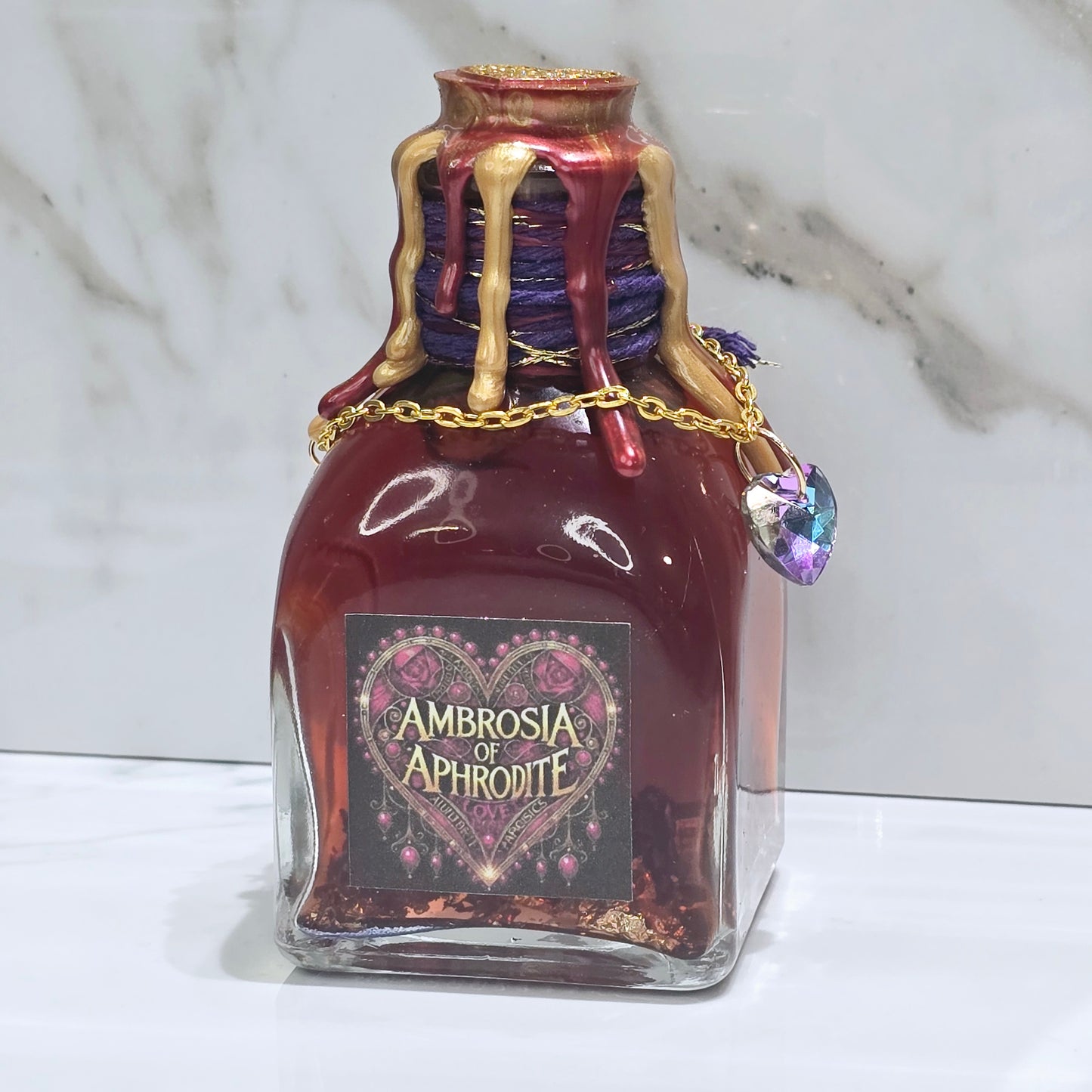 Ambrosia of Aphrodite Square A Color Changing Potion Bottle Prop