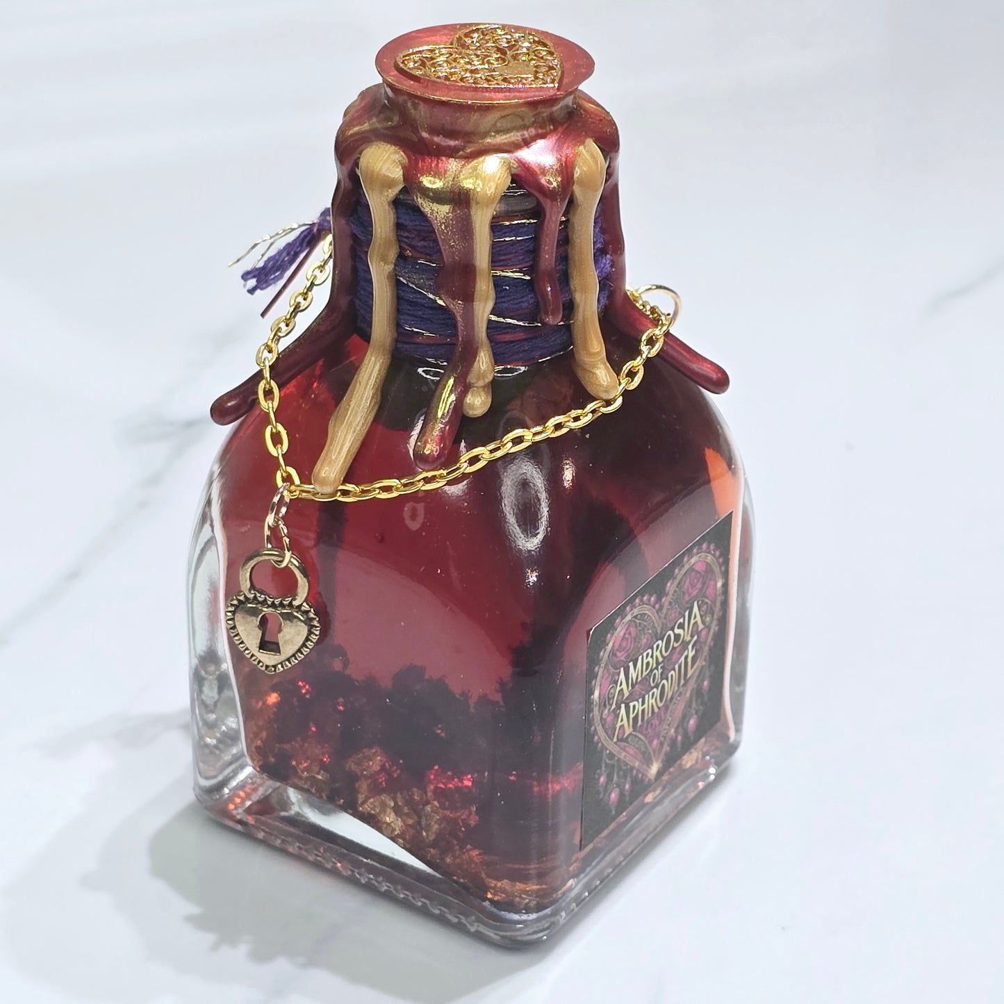 Ambrosia of Aphrodite Square A Color Changing Potion Bottle Prop