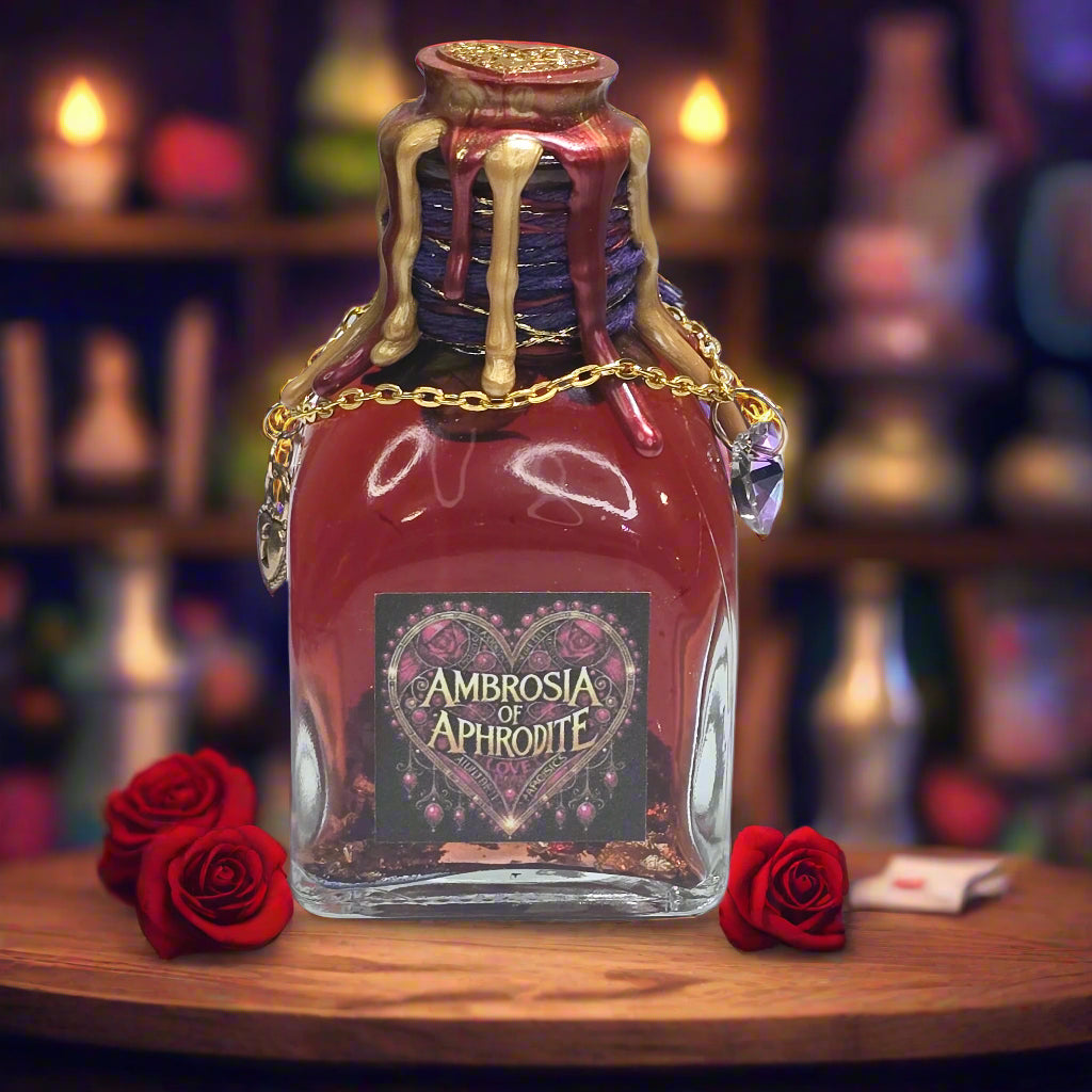 Ambrosia of Aphrodite Square A Color Changing Potion Bottle Prop
