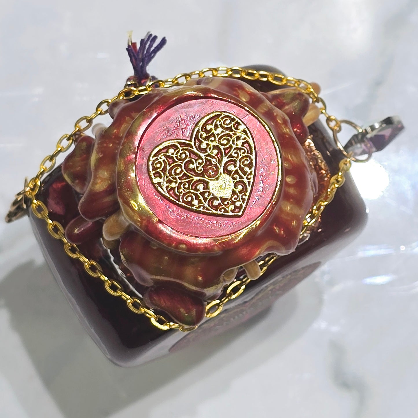 Ambrosia of Aphrodite Heart Small A Color Changing Potion Bottle Prop