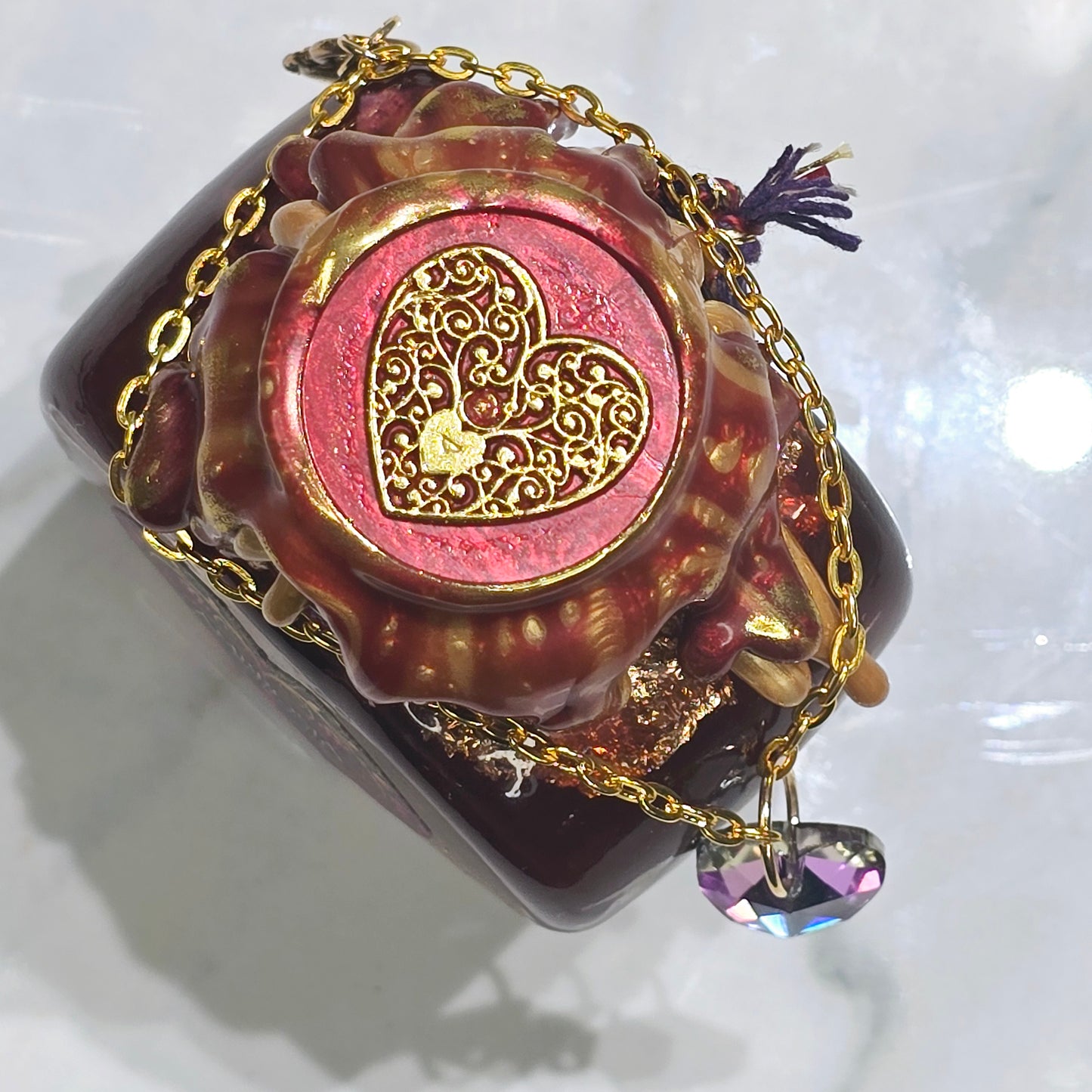 Ambrosia of Aphrodite Heart Small A Color Changing Potion Bottle Prop
