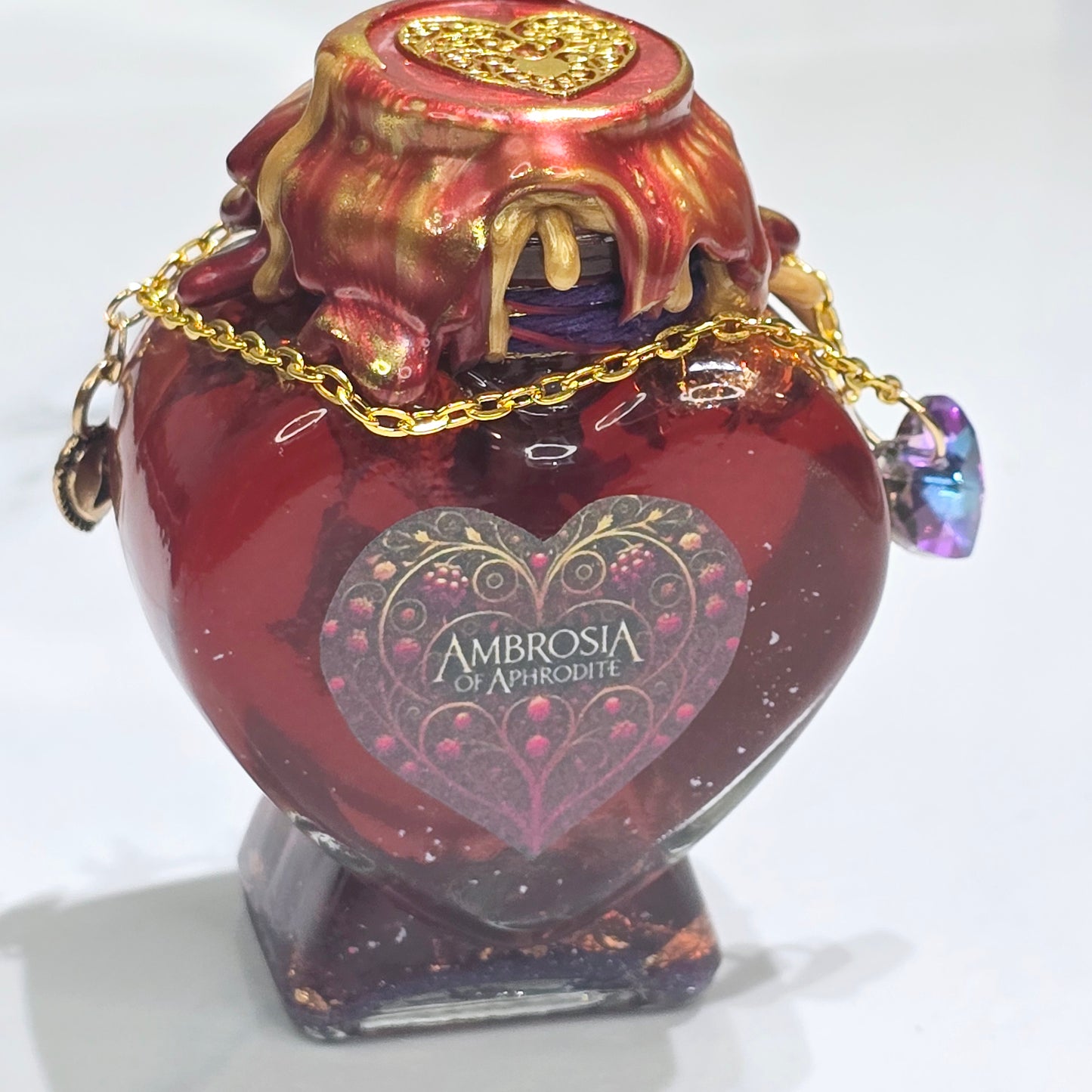 Ambrosia of Aphrodite Heart Small A Color Changing Potion Bottle Prop