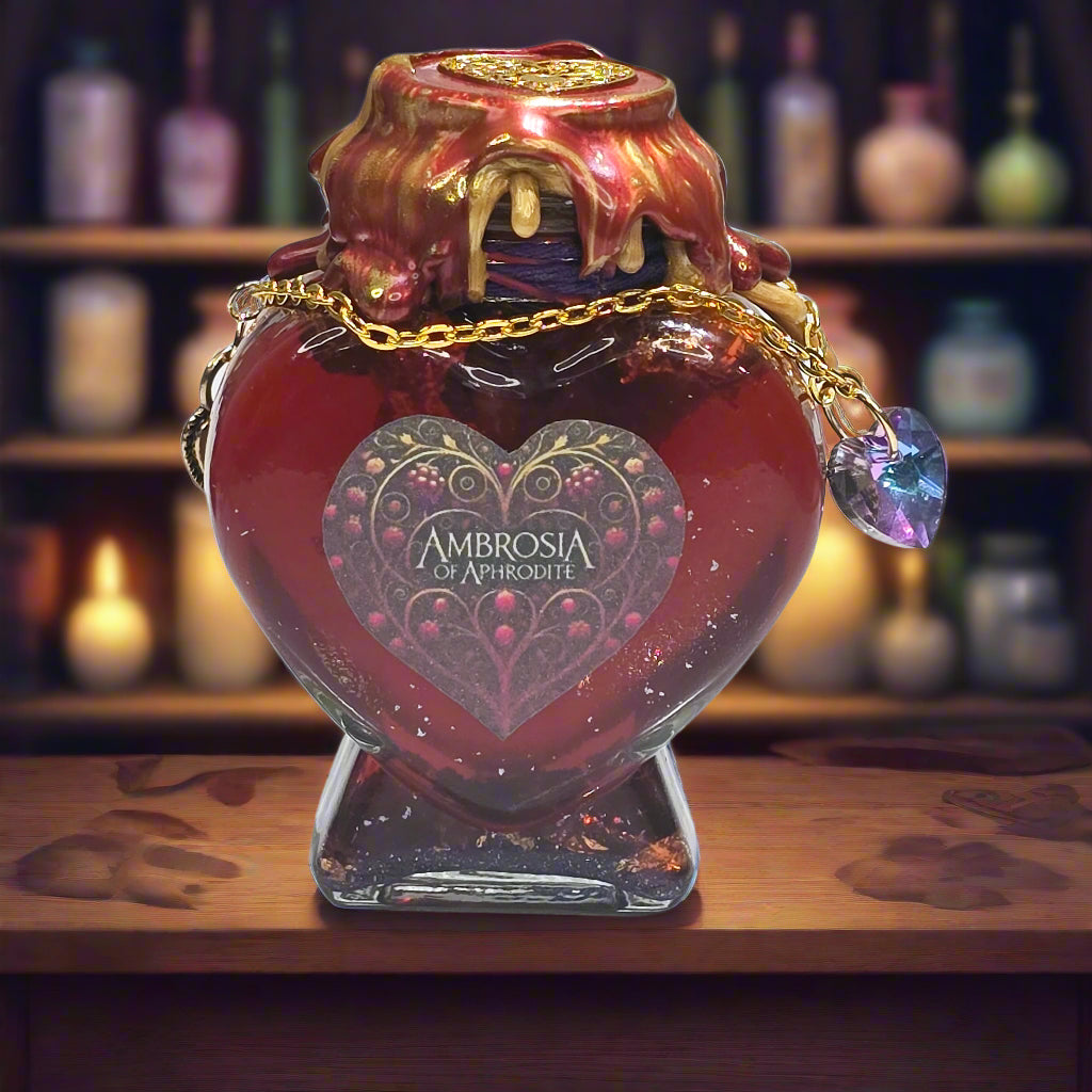 Ambrosia of Aphrodite Heart Small A Color Changing Potion Bottle Prop