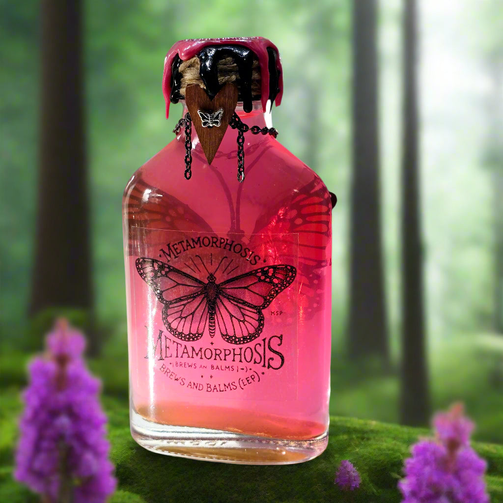 Metamorphosis Monarch Butterfly Potion Prop, Color Changing Liquid Decorative Bottle!