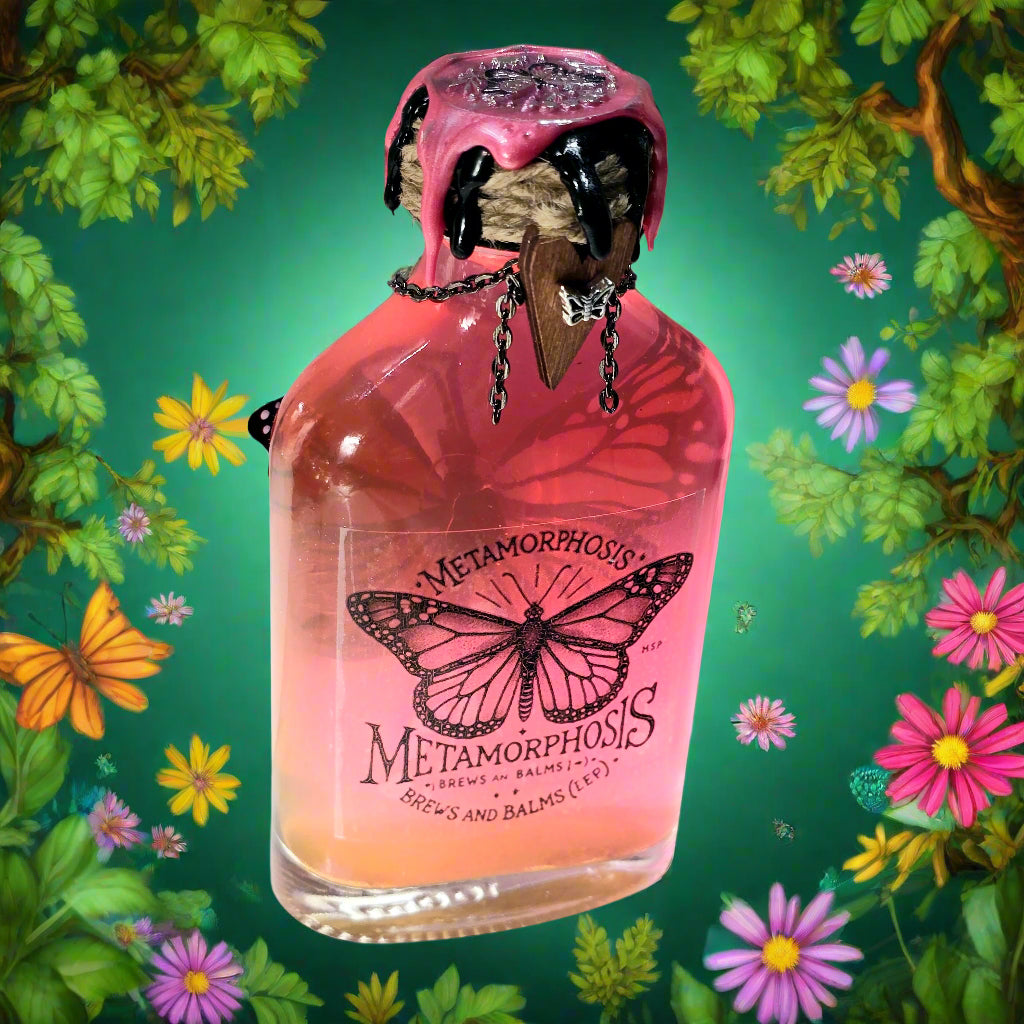 Metamorphosis Monarch Butterfly Potion Prop, Color Changing Liquid Decorative Bottle!