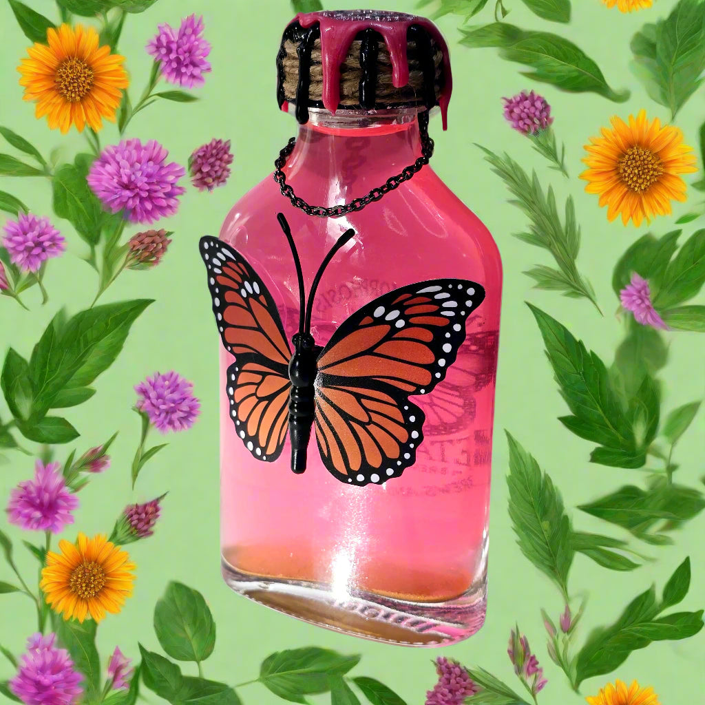 Metamorphosis Monarch Butterfly Potion Prop, Color Changing Liquid Decorative Bottle!