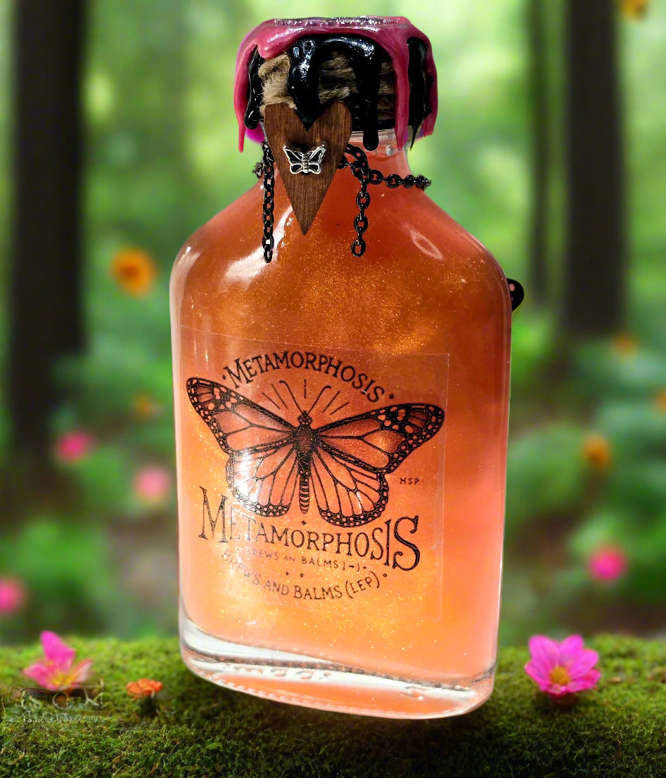 Metamorphosis Monarch Butterfly Potion Prop, Color Changing Liquid Decorative Bottle!