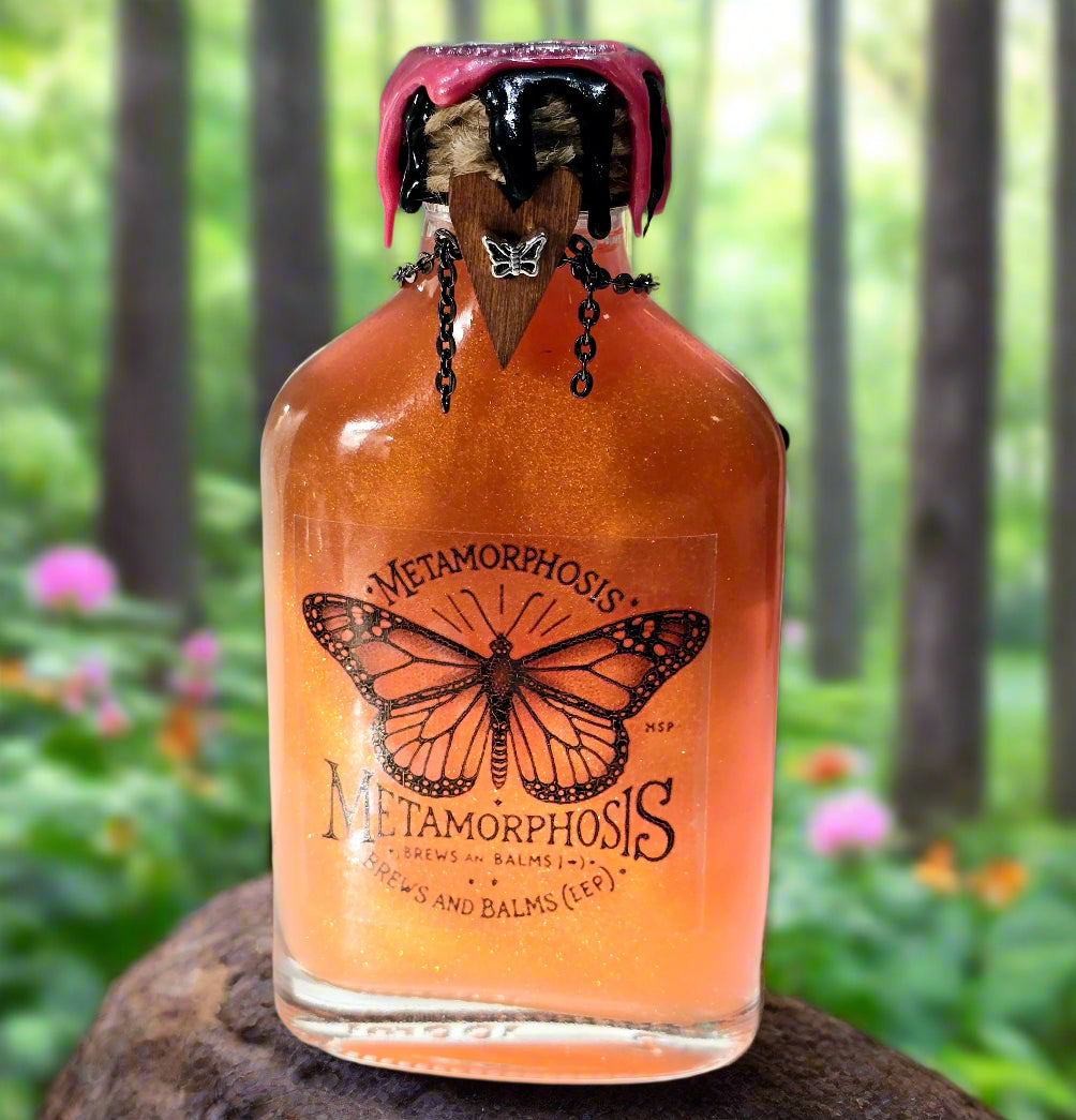 Metamorphosis Monarch Butterfly Potion Prop, Color Changing Liquid Decorative Bottle!