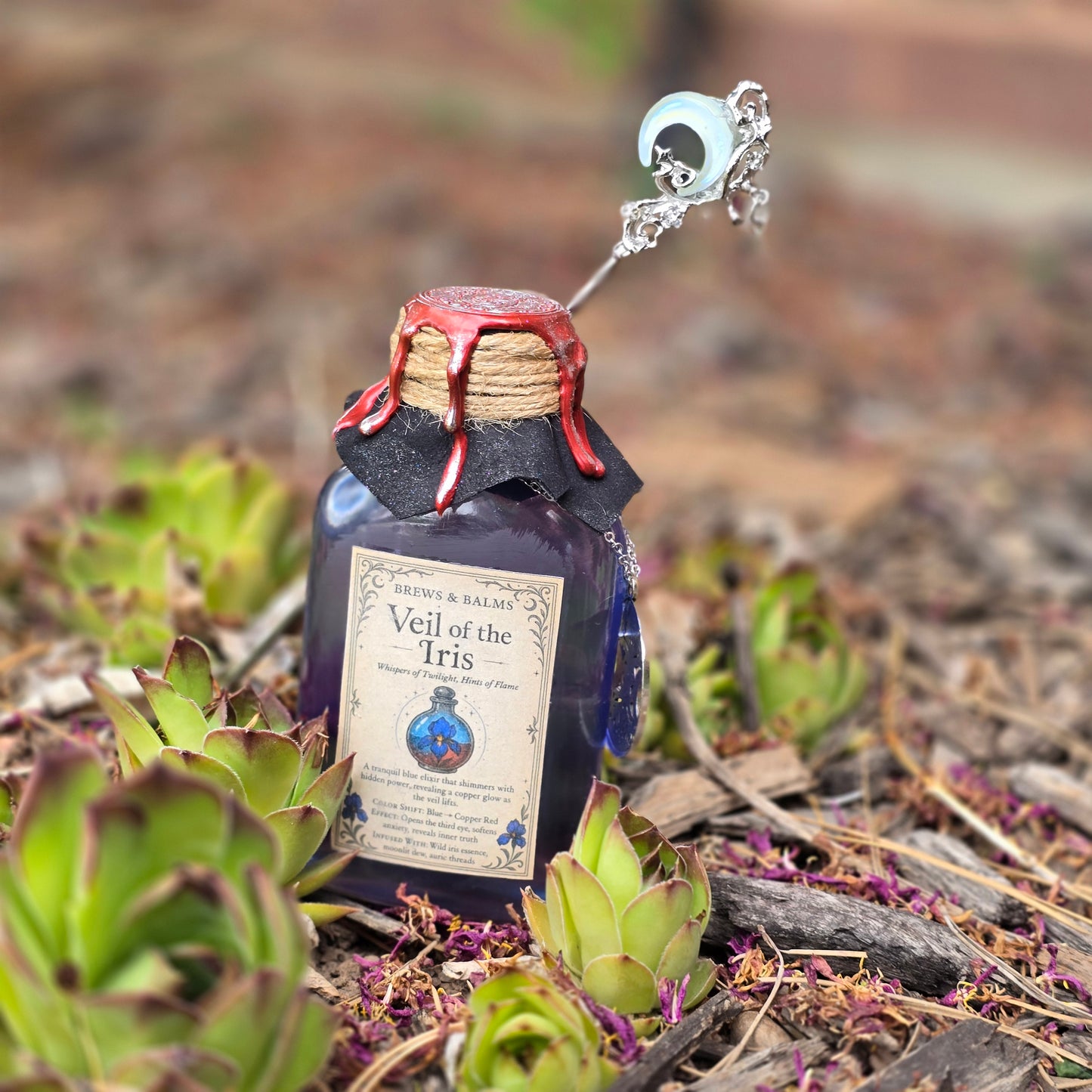 Veil of the Iris Color Changing Decorative Potion Bottle
