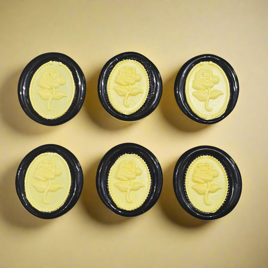 Gothic Rose Black & Yellow Two Color Wax Seals Set of SIX, with Adhesive Wax Seals for Cards, Invitations and Gifts