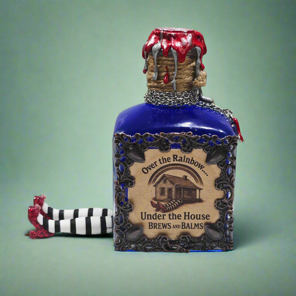 Over the Rainbow...Under the House Color Changing Potion Prop Blue to Green Decorative bottle