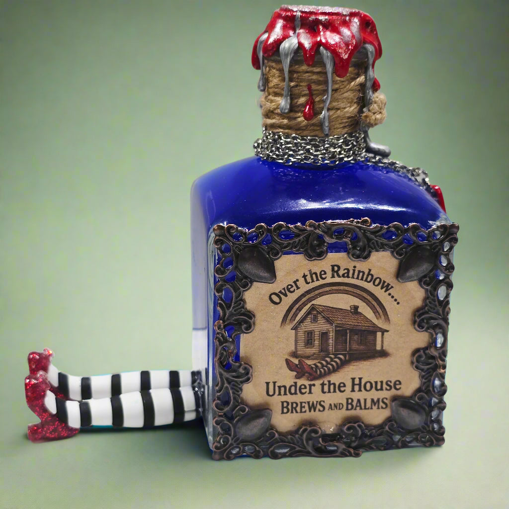 Over the Rainbow...Under the House Color Changing Potion Prop Blue to Green Decorative bottle