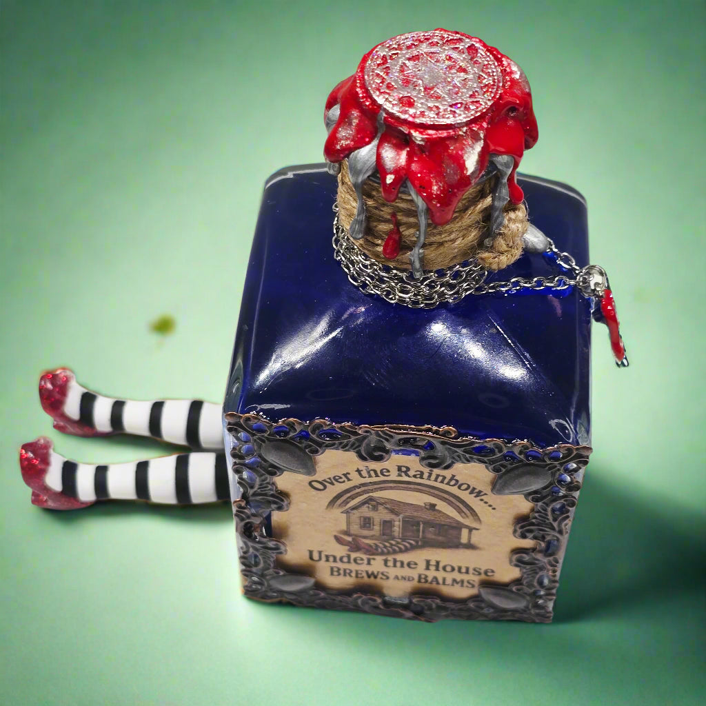 Over the Rainbow...Under the House Color Changing Potion Prop Blue to Green Decorative bottle