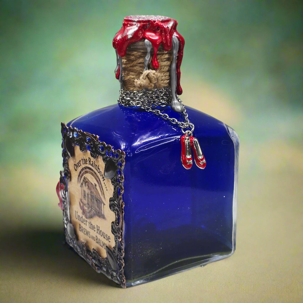 Over the Rainbow...Under the House Color Changing Potion Prop Blue to Green Decorative bottle