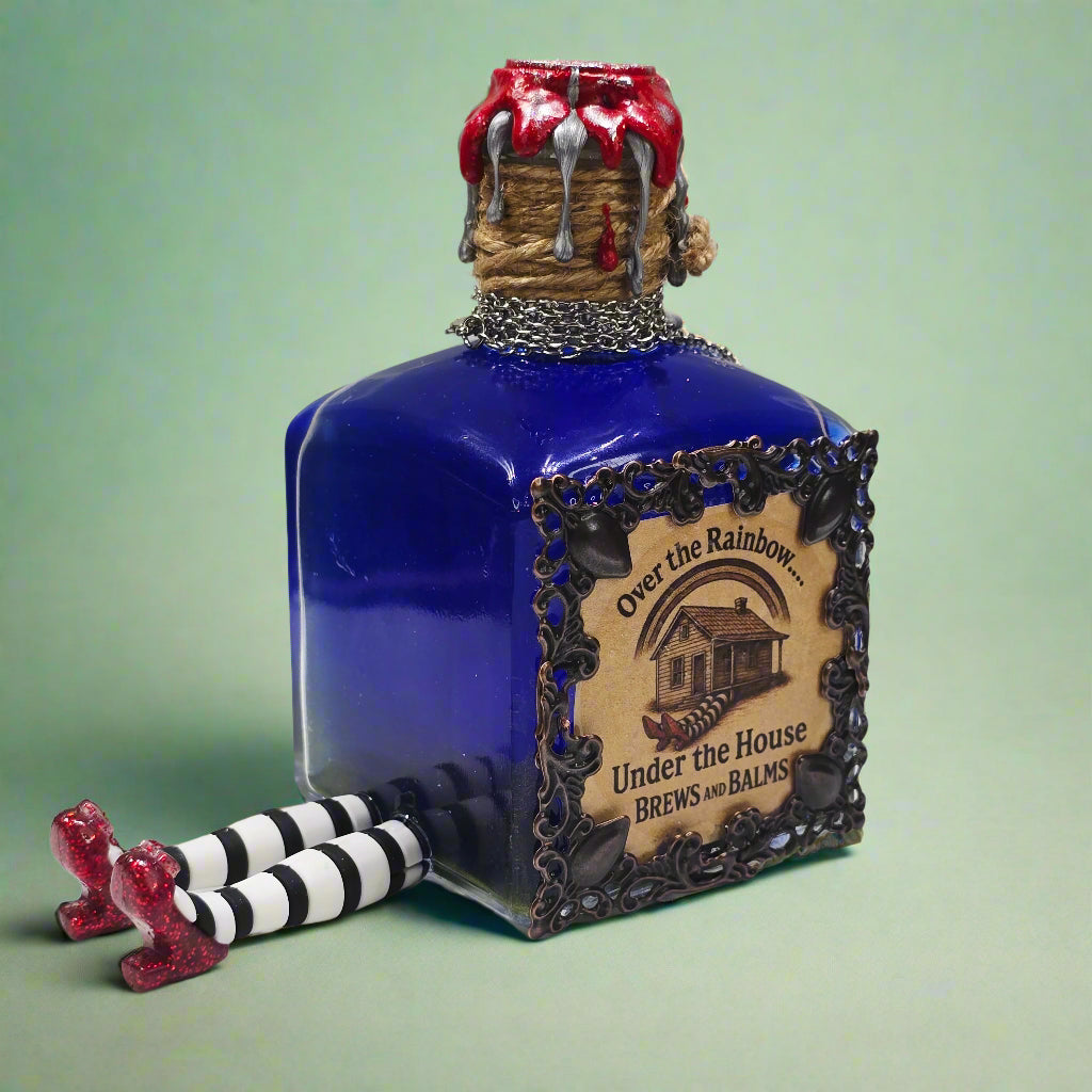 Over the Rainbow...Under the House Color Changing Potion Prop Blue to Green Decorative bottle