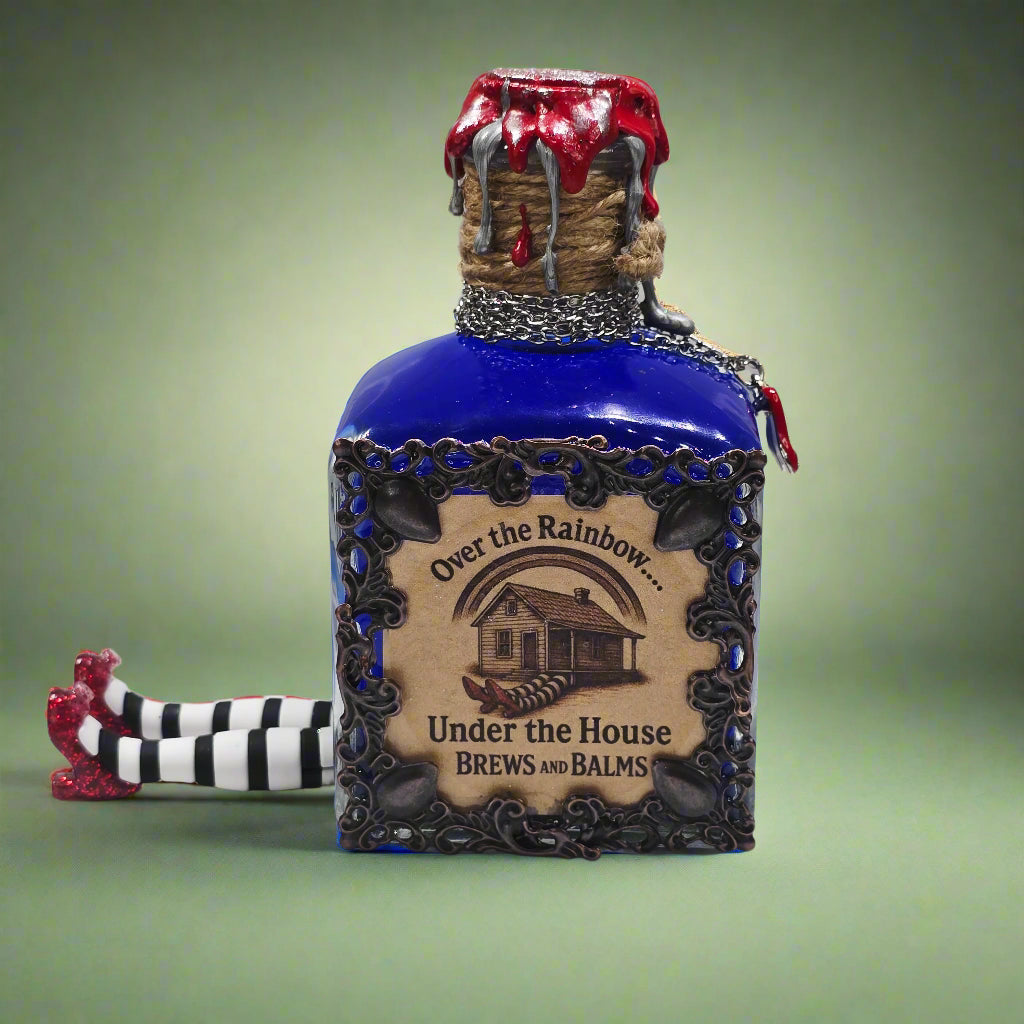 Over the Rainbow...Under the House Color Changing Potion Prop Blue to Green Decorative bottle