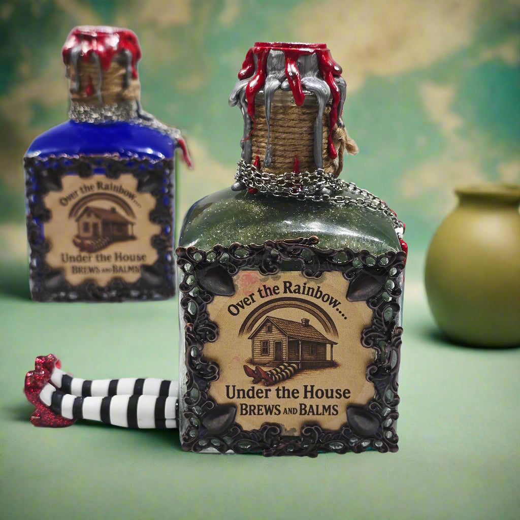 Over the Rainbow...Under the House Color Changing Potion Prop Blue to Green Decorative bottle