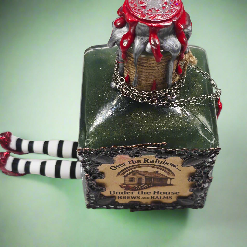 Over the Rainbow...Under the House Color Changing Potion Prop Blue to Green Decorative bottle