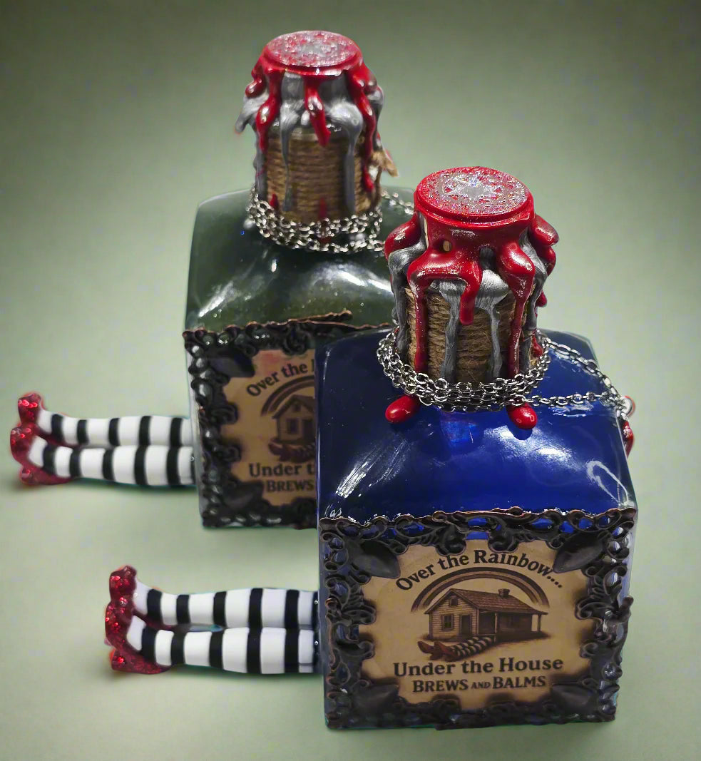 Over the Rainbow...Under the House Color Changing Potion Prop Blue to Green Decorative bottle