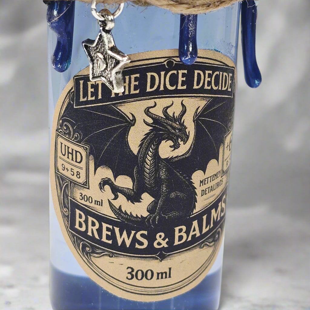 D20 Dice Potion Props, A Color Changing bottle for dragon fans!