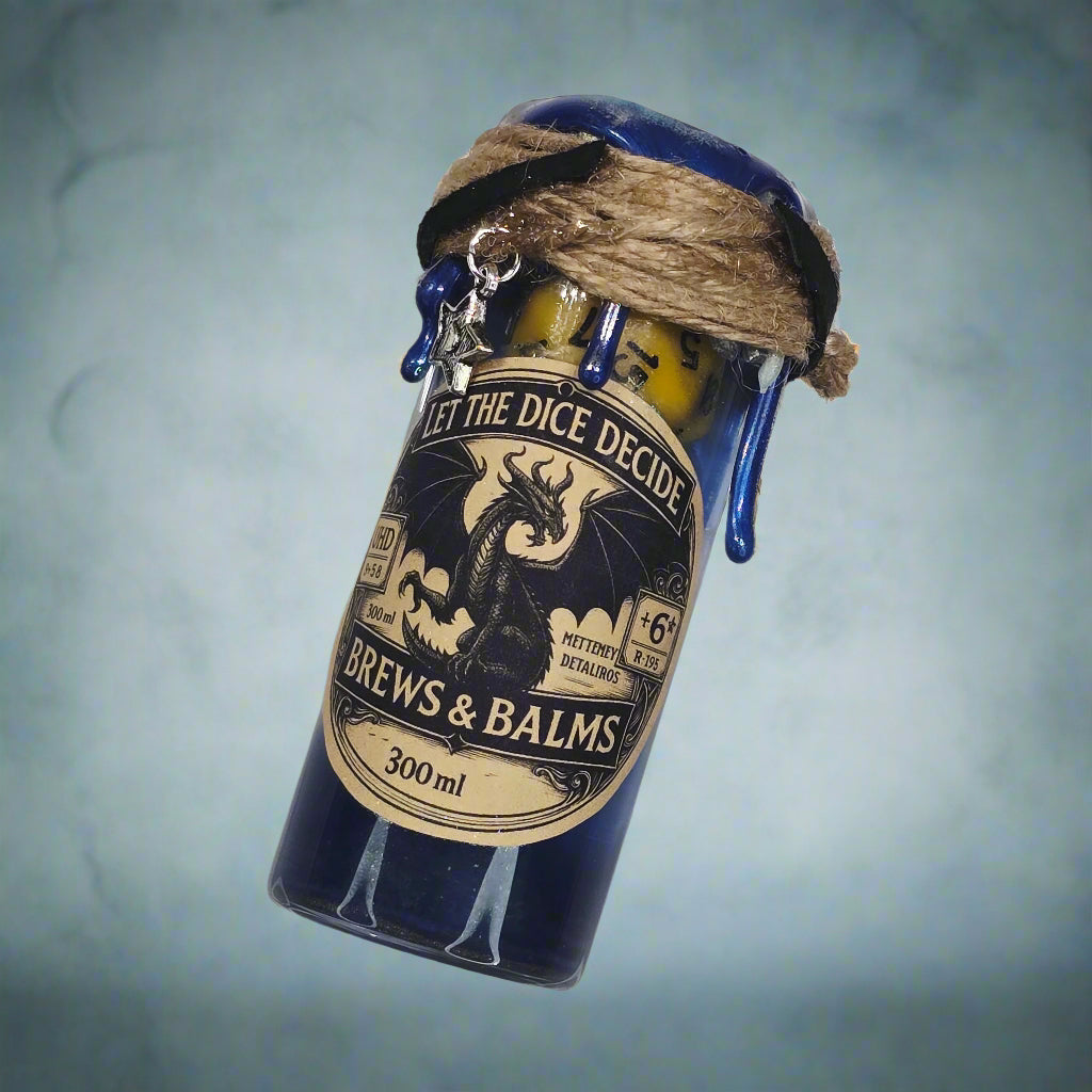 D20 Dice Potion Props, A Color Changing bottle for dragon fans!