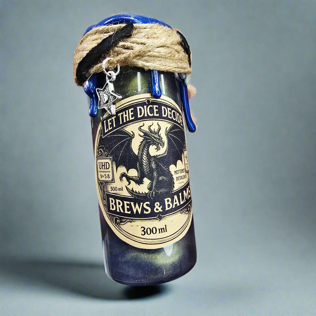 D20 Dice Potion Props, A Color Changing bottle for dragon fans!