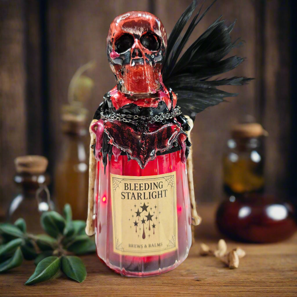 Bleeding Starlight – Gothic Galaxy Potion Bottle A Color changing Decorative Prop