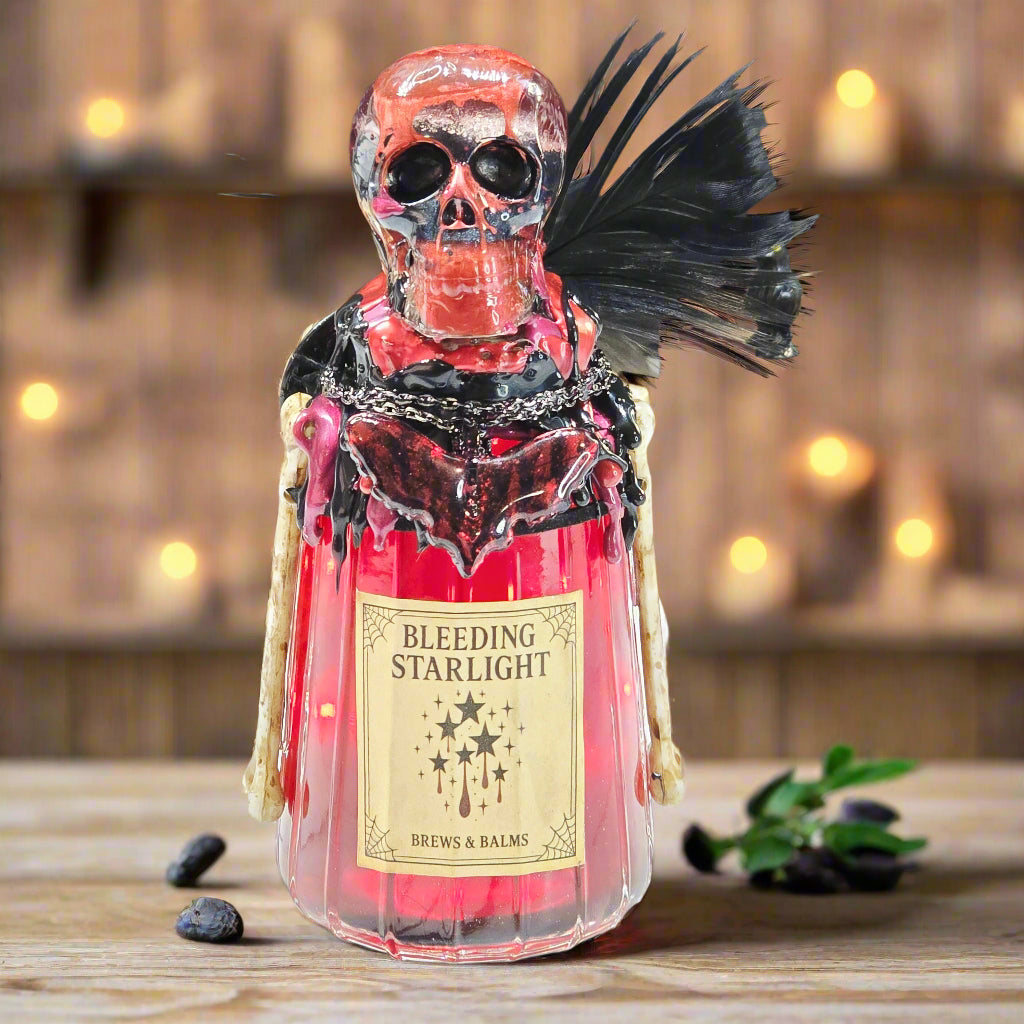Bleeding Starlight – Gothic Galaxy Potion Bottle A Color changing Decorative Prop
