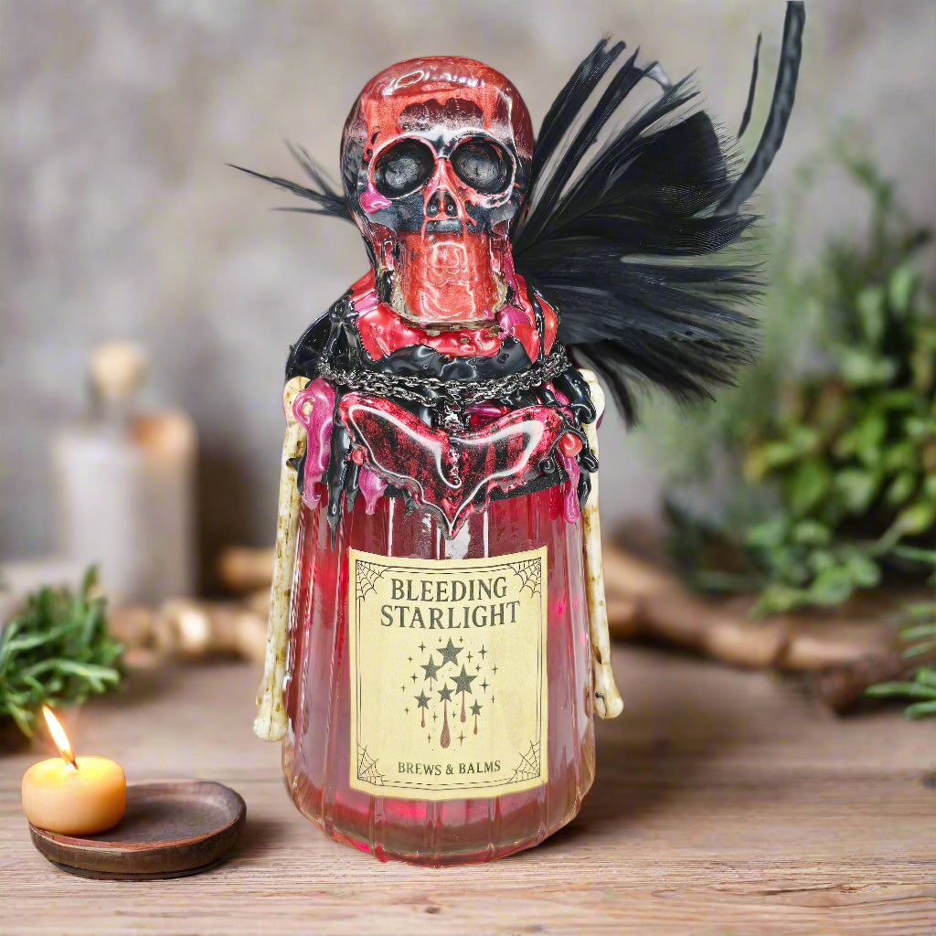 Bleeding Starlight – Gothic Galaxy Potion Bottle A Color changing Decorative Prop