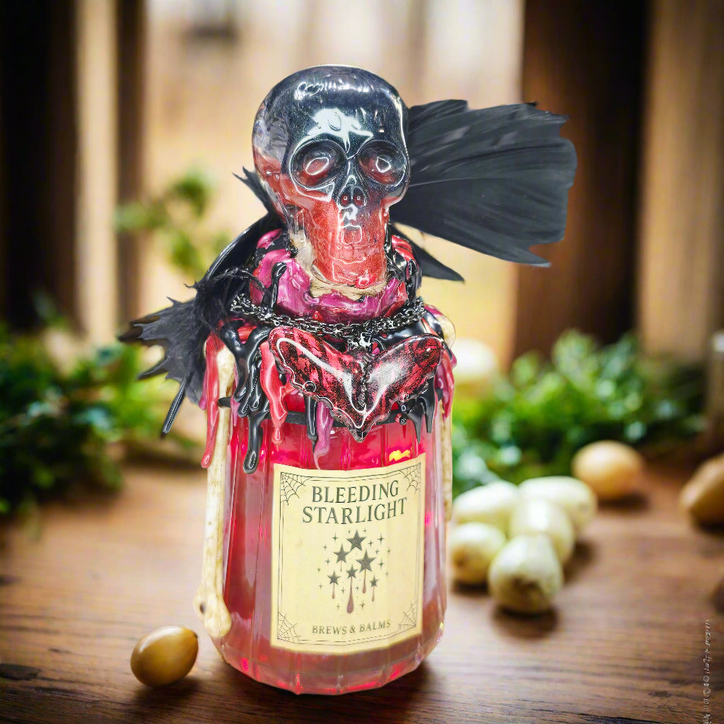 Bleeding Starlight – Gothic Galaxy Potion Bottle A Color changing Decorative Prop
