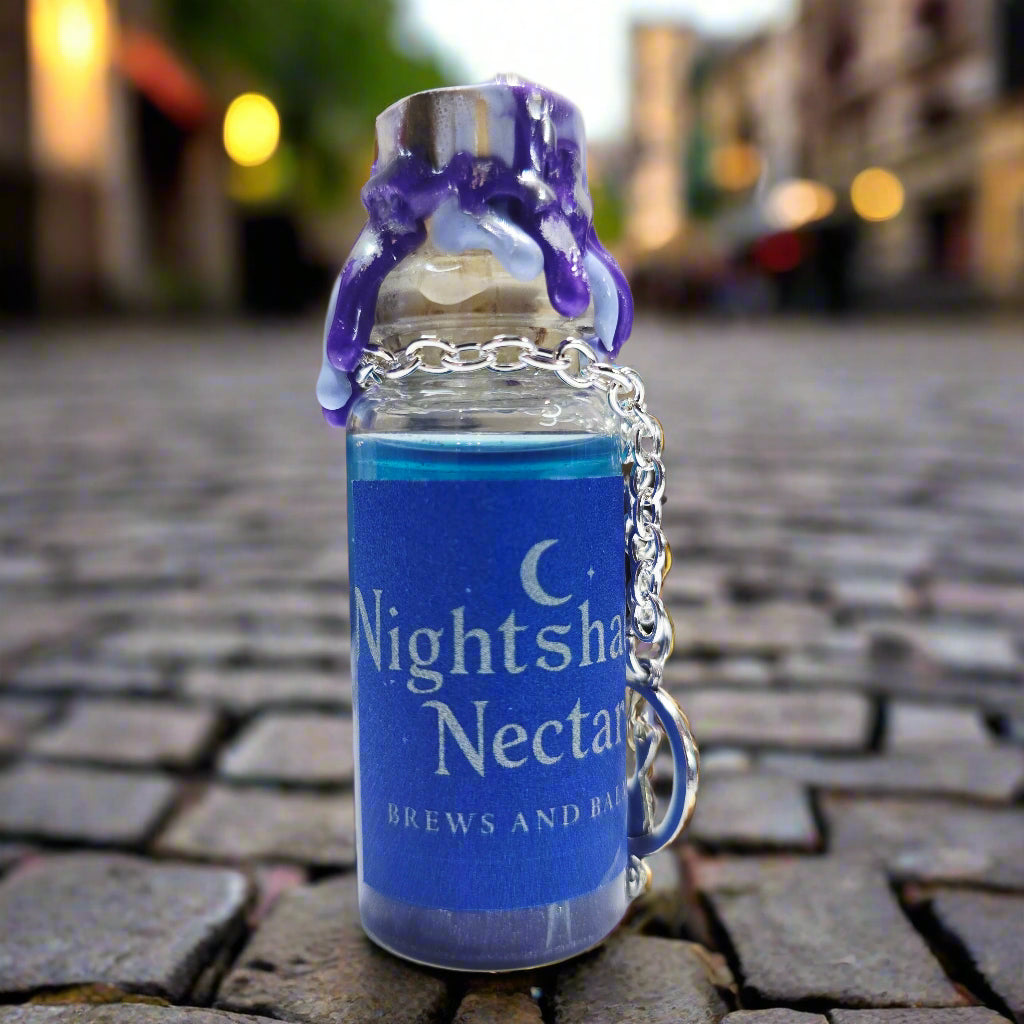 Mini Fidget Nightshade Nectar Color Changing Decorative Bottle Potion Prop, Blue to Purple