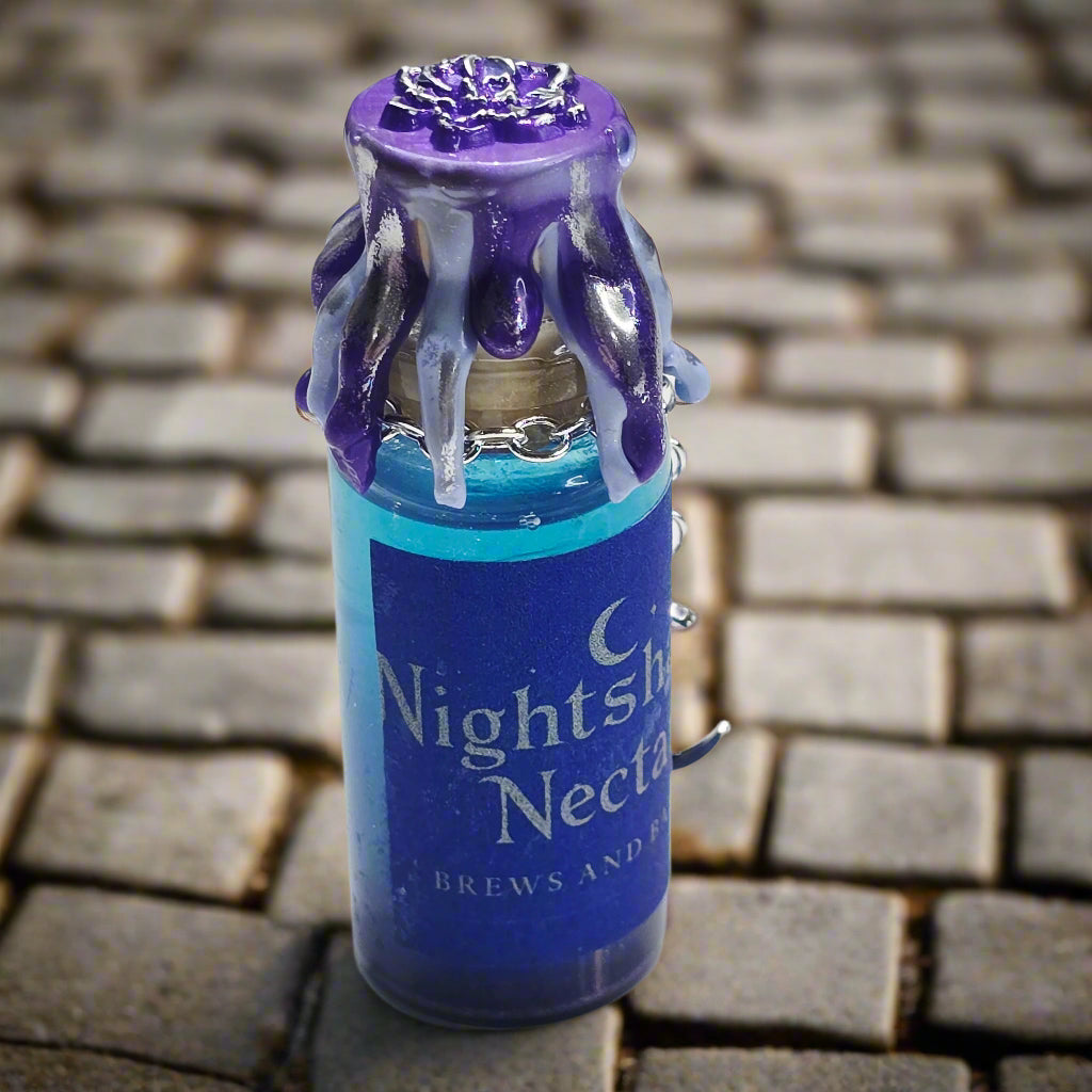 Mini Fidget Nightshade Nectar Color Changing Decorative Bottle Potion Prop, Blue to Purple