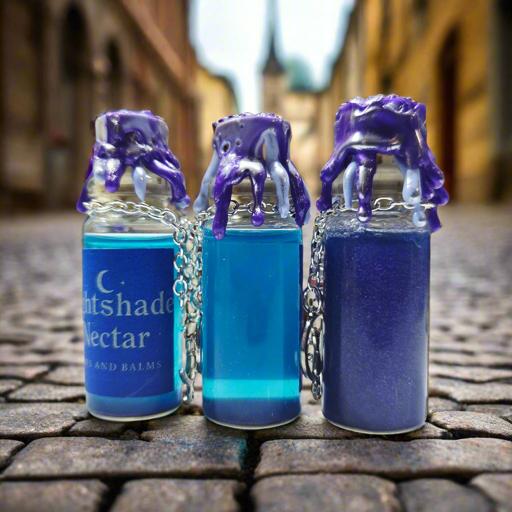Mini Fidget Nightshade Nectar Color Changing Decorative Bottle Potion Prop, Blue to Purple