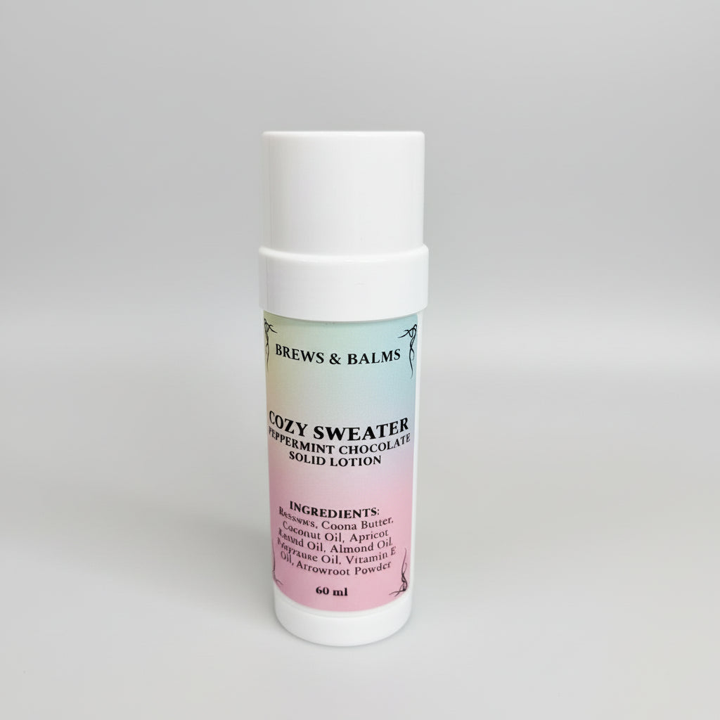 Brews & Balms Cozy Sweater Peppermint Chocolate Solid Lotion