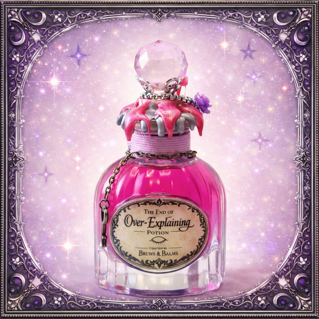 The End of Over-Explaining – Color-Changing Decorative Potion Glass Bottle | Pink to Purple