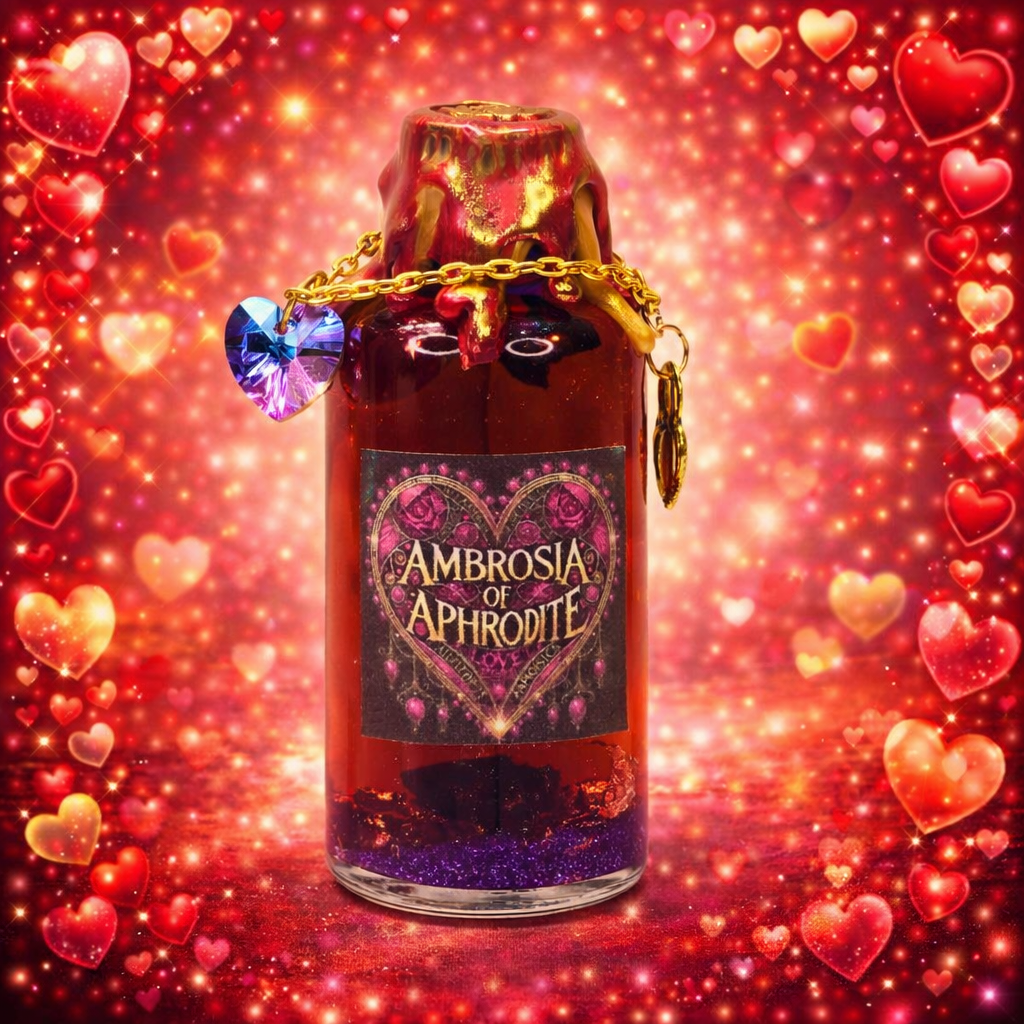 Ambrosia of Aphrodite A Color Changing Potion Bottle Prop Decorative 3.5 " Tall Round