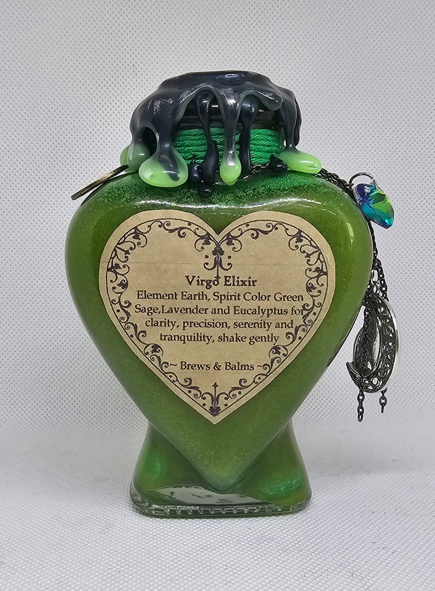 Virgo Zodiac Heart Shape A Color Changing Potion Bottle Prop