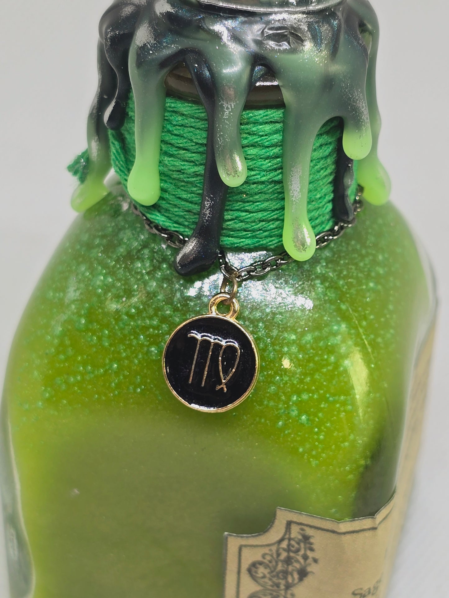 Virgo Zodiac Decorative Square Shape A Color Changing Potion Bottle Prop
