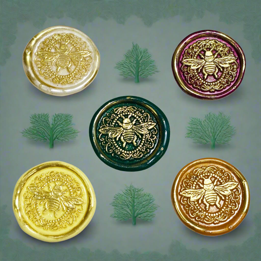Bee Wax Seals Assorted Warm Colors Set of Five for Cards and Gifts!