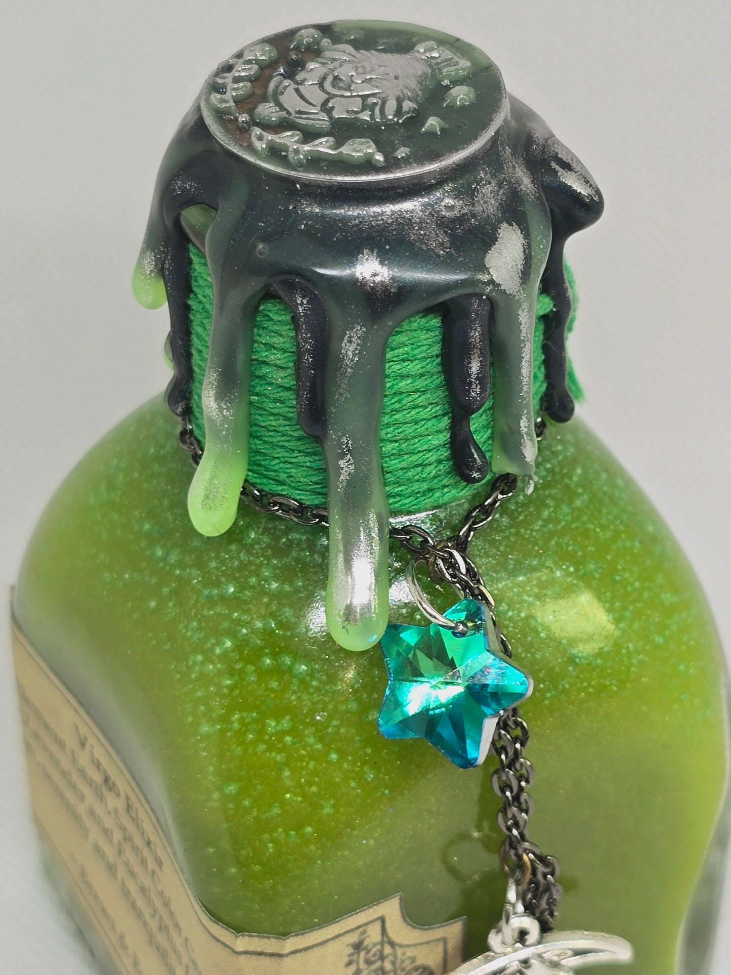 Virgo Zodiac Decorative Square Shape A Color Changing Potion Bottle Prop